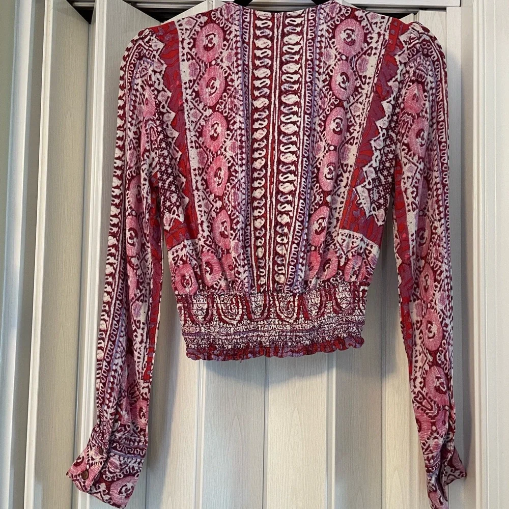 Free People V Neck Boho Crop Top. Like New!